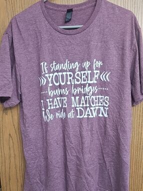 Gildan Heathered Mauve Crewneck Tee